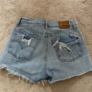 Levi's Women's Distressed Denim Shorts - Wedgie short